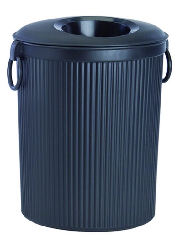 Cesto redondo con tapa de plástico de 12 litros - Imagen 2