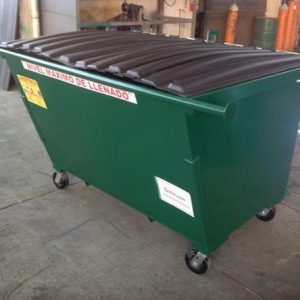 Contenedor Metálico para Carga de Residuos Industriales de Carga Trasera con Capacidad de 1.5m3, 2.3m3, 3m3 y 4.5m3